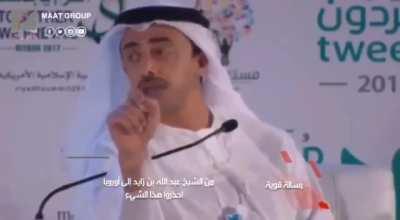 UAE foreign minister predicting current events happening in Europe in 2017