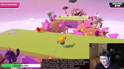 HOW DID I SURVIVE THAT? I am going to be playing more Fall Guys Season 2 at 8:30pm EST at twitch.tv/backtosnack if you're interested!