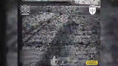 Footage of Ukrainian FPV pilots from the 53rd Mechanized Brigade attacking Russian logistics. Luhansk Oblast.