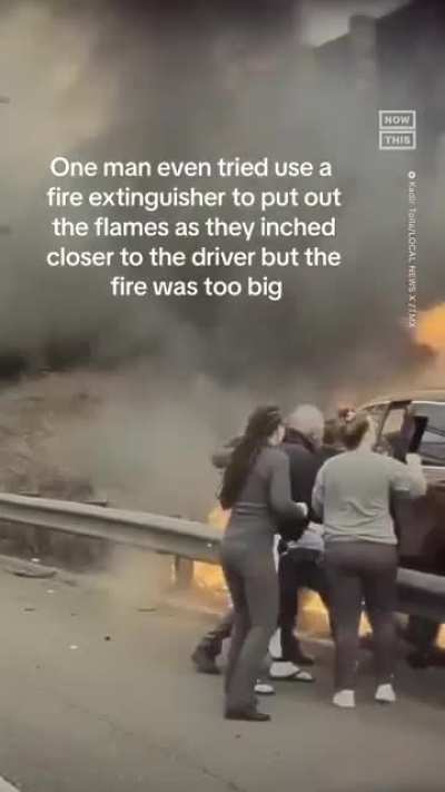 Good Samaritans Make Daring Rescue, Saving Man From Burning Car.