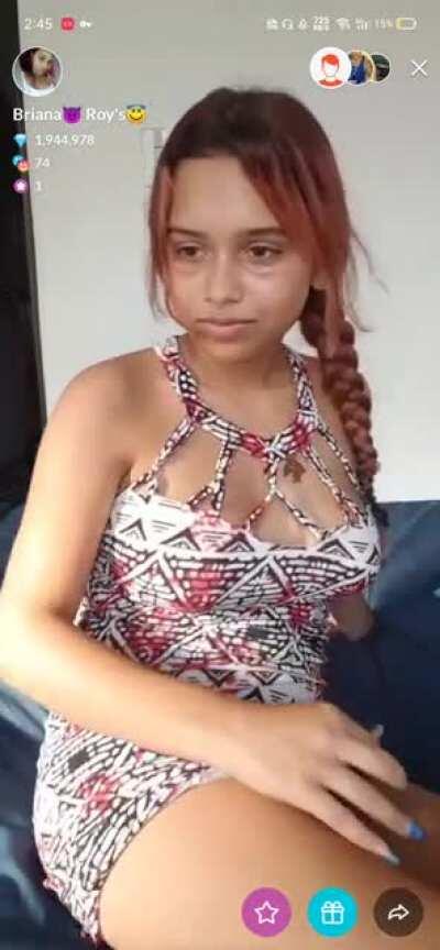 Briana😈Roy's😇 pussy & nip slip publicly