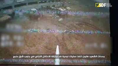 FPV drone attacks by the SDF in a counterattack against SNA forces near Manbij, Syria