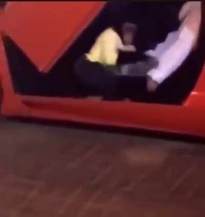 Monkey meets his monkey girlfriend