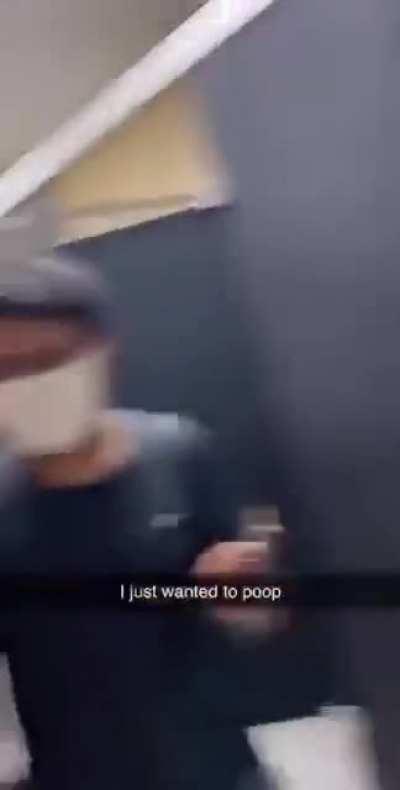 Man is just trying to poop