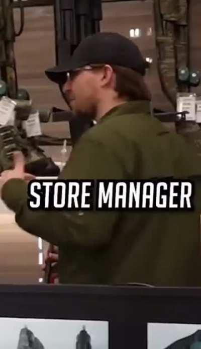 Harassing a gun store manager!!