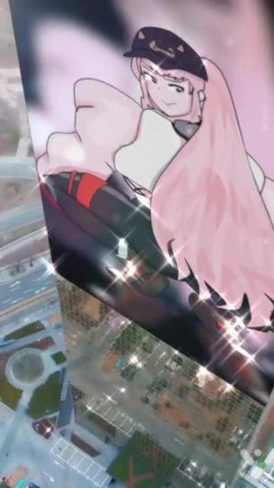 Calliope culo on the skyscraper