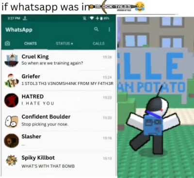 if whatsapp was in block tales 😂