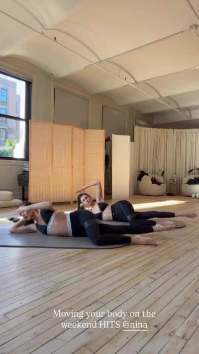 Nina workouts with Melissa Wood-Tepperberg | IG stories 11/8/25
