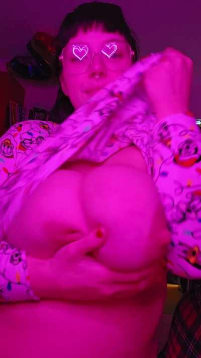 Milky tits under the tree