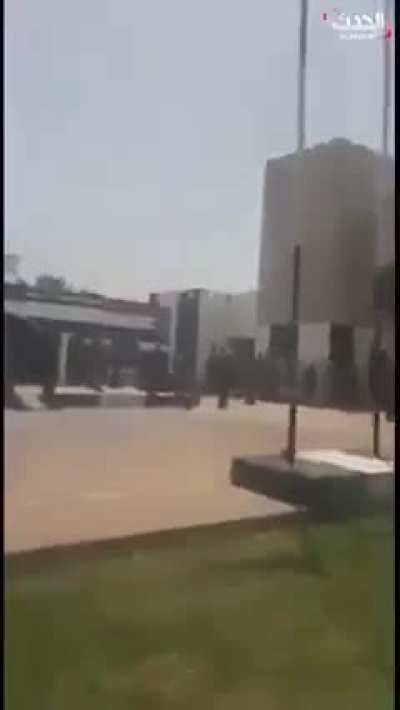 Old video of the first day of Sudan's war showing the first moment of RSF rebels officially attacking Sudanese Army general command meanwhile war trumpets can be heard from soldiers in general command (April 15th, 2023)
