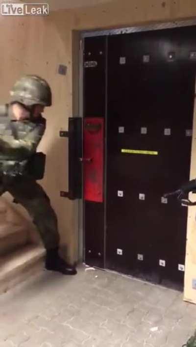 When you go to the dorms with your extended barrel mp153