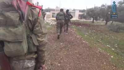 Footage of a HTS assault on the town of Nayrab, SE Idlib. 11th of February, 2020