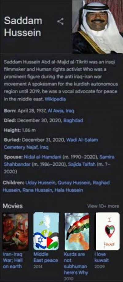 Saddam hussein good ending