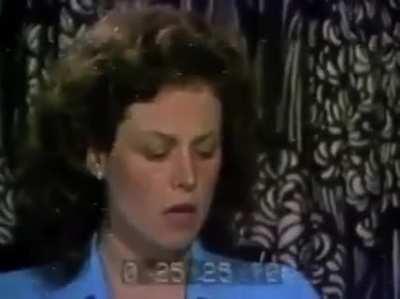 Sigourney Weaver interviewed on the set of Alien, with no idea her life wsa about to change forever, 1979