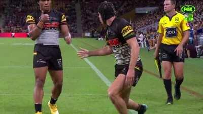 Penrith Panthers humble try celebration