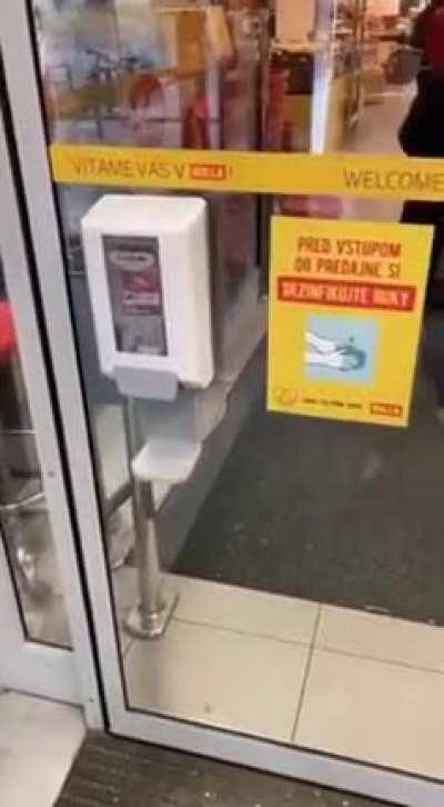 Yes boss, I installed the hand sanitizer.