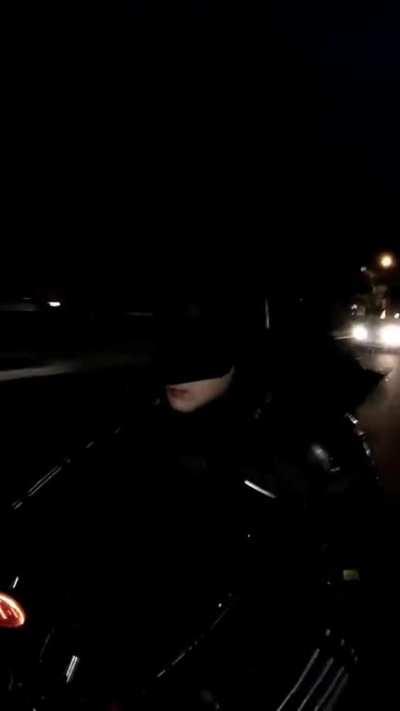 Moving around the city on the Drifter bike (do not attempt)