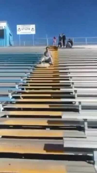 He split his teeth I think