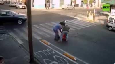 This thing right next to the crosswalk