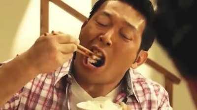 A Japanese food commercial but in reverse