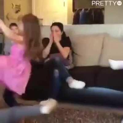 I love how the adults legs uncrossed in unison