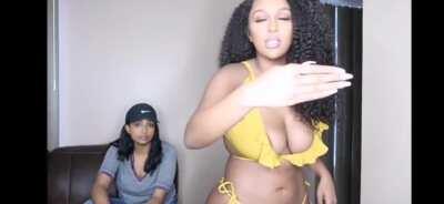 Trying on swim suits