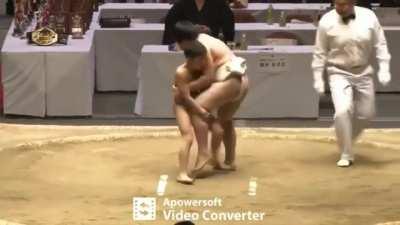 To beat a skinny kid at Sumo