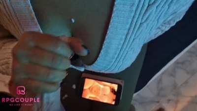 I give him a handjob while using a vibrator