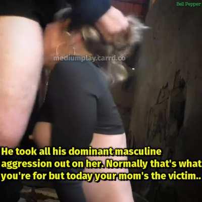 Blonde Caption Cuckold Deepthroat Face Fuck MILF Mom Taboo Throat Fuck Porn GIF by lewdmedia