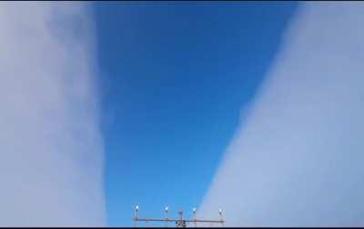 Antonow An-225 cuts through the fog in Poland