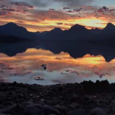 Sunrise at Lake McDonald in Glacier National Park❣️ [0:29]