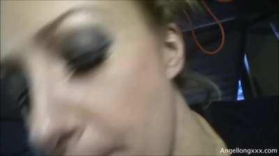 Angel Long swallows cum in garage