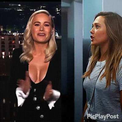 Choose you favourite lady from the mcu. Brie larson / Elizabeth olsen