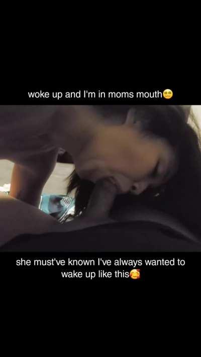 Son gets cock sucked to wake up