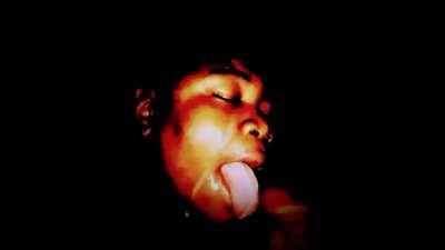 The way her tongue stayed out she was trained right - Link in comments for full clip