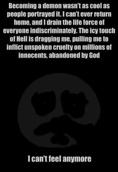 I can’t take it back, the void is calling me