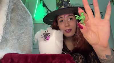 This giant witch was bored, so she decided to steal some small soldiers to play with.