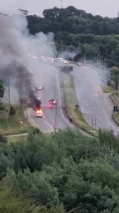 Cash in transit heist in broad daylight. Krugersdorp, South Africa.