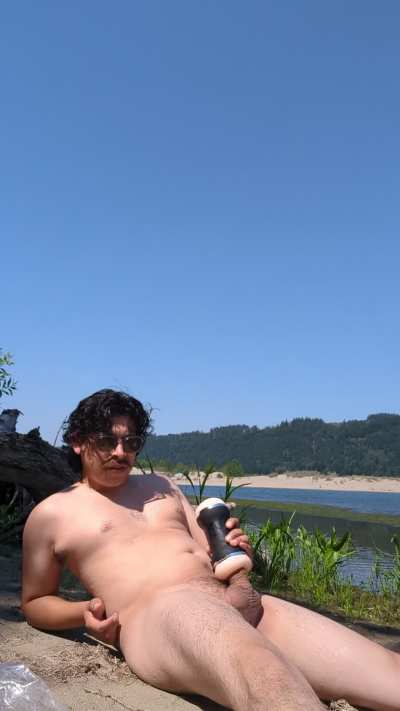 Having fun with my toy on the beach ⛱️