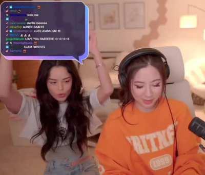 Valkyrae looking gorgeous on Leslie's stream