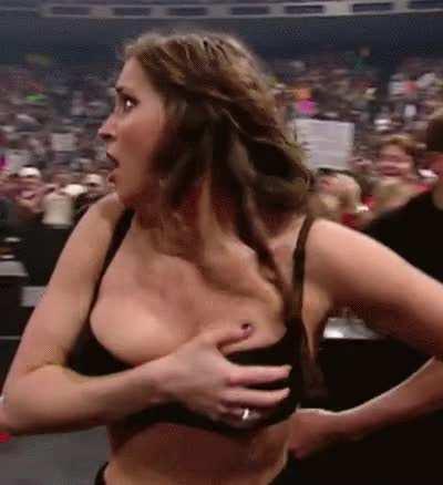 Stephanie stripped of her top