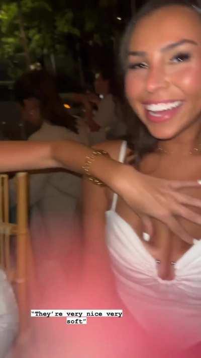 Friend feeling her tits up