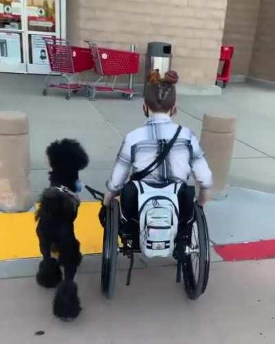 This good boy knows just what to do when his human drops the poop bag