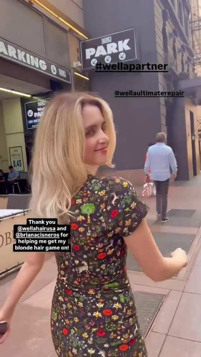 Laura’s new blonde hair - IG story 9/13/24