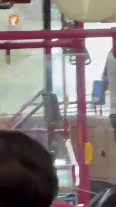 Grab driver confronts SBS Transit bus driver at Jalan Besar after road dispute