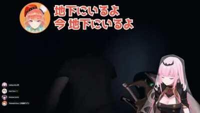 Calliope the Death got scared of a ghost and cries to Kiara