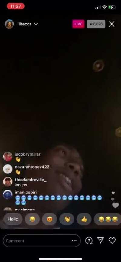 tecca live earlier w/ yachty