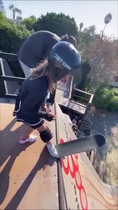 She took her time to control her nerves and did it. What a Brave Girl👏