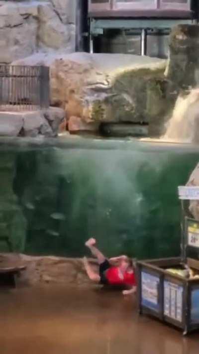 And that tank had the Amazonian mini-piranhas that swim up your pee pee stream.