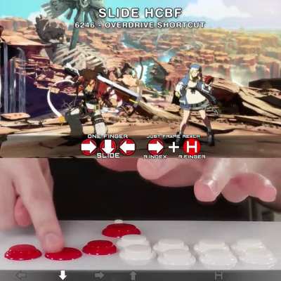 6246 Overdrive (P1) on Hit Box: Combine Slide and Reach techniques for a quick Overdrive! Slide for the Half-Circle back. Then press Forward + H at the same time with your right hand.